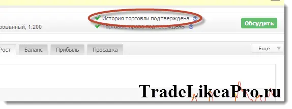 Myfxbook история торговли