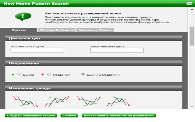 Расширенный поиск Autochartist