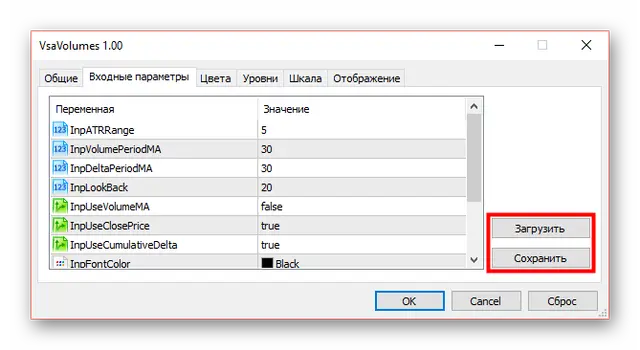 Как установить индикатор в MetaTrader 5. Изменение настроек индикатора 2