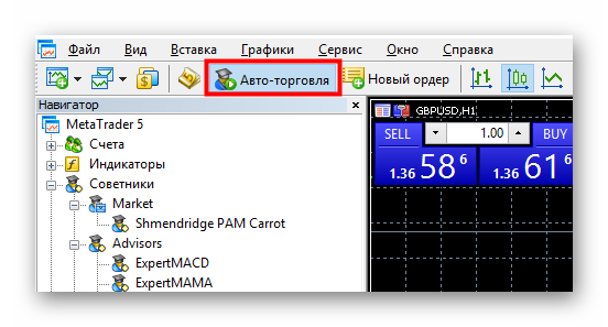 Как установить советник в MetaTrader 5 . Настройка терминала 1
