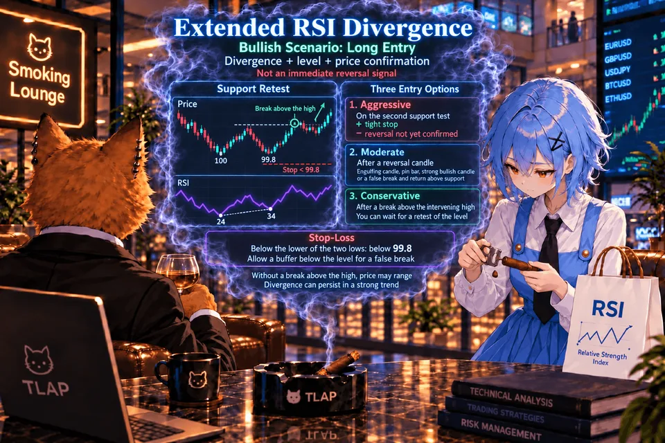 Trading extended RSI divergence
