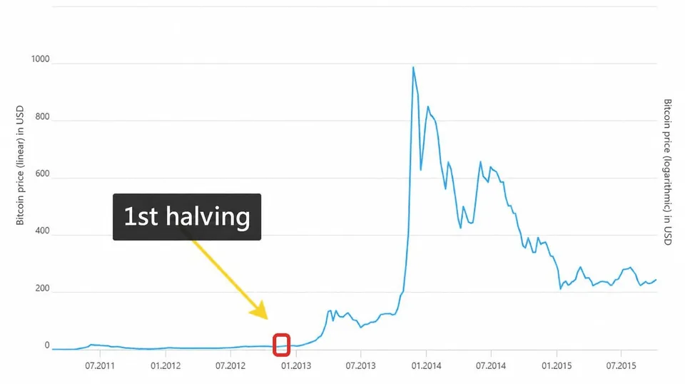 Bitcoin's first halving in 2012