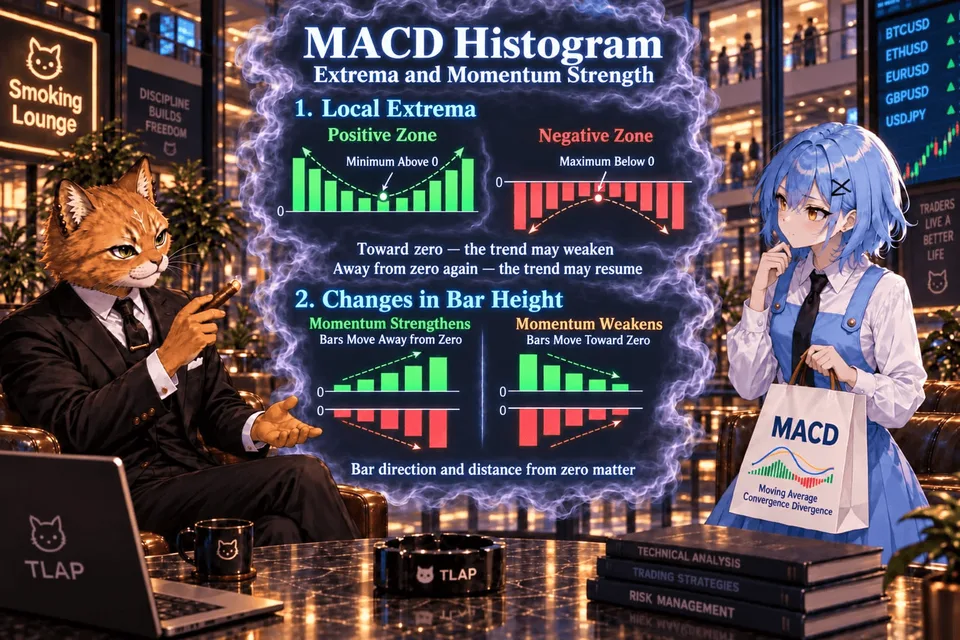 Local extremes of the MACD histogram
