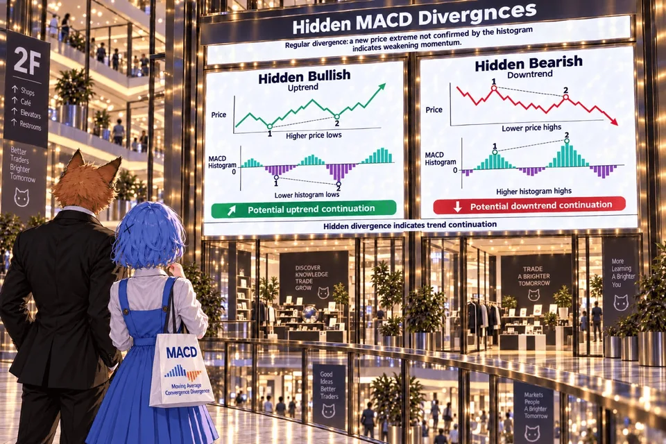 Hidden MACD divergences