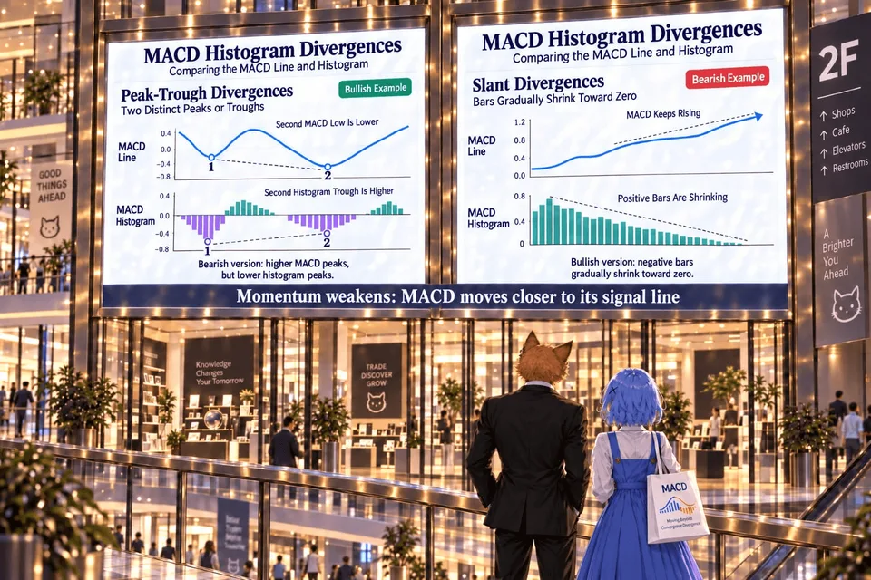 Peak-trough MACD divergence