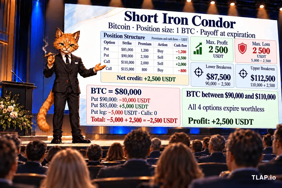 Bitcoin short iron condor options strategy