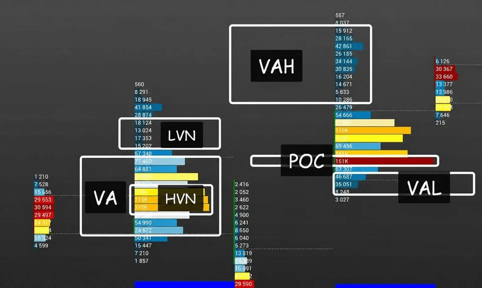 Main elements of a horizontal volume profile