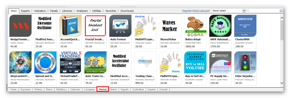 How to install an expert advisor in MetaTrader 5. Installation from the Market. 1