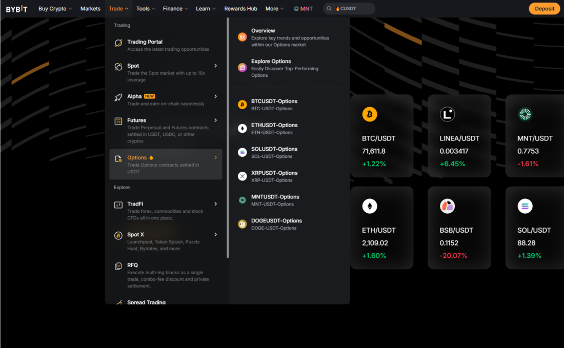 crypto options