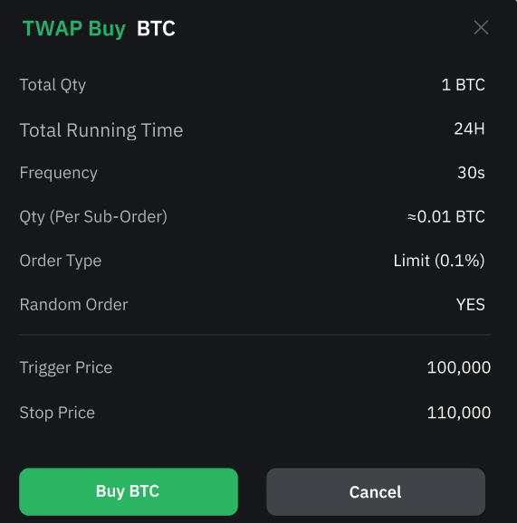 twap order