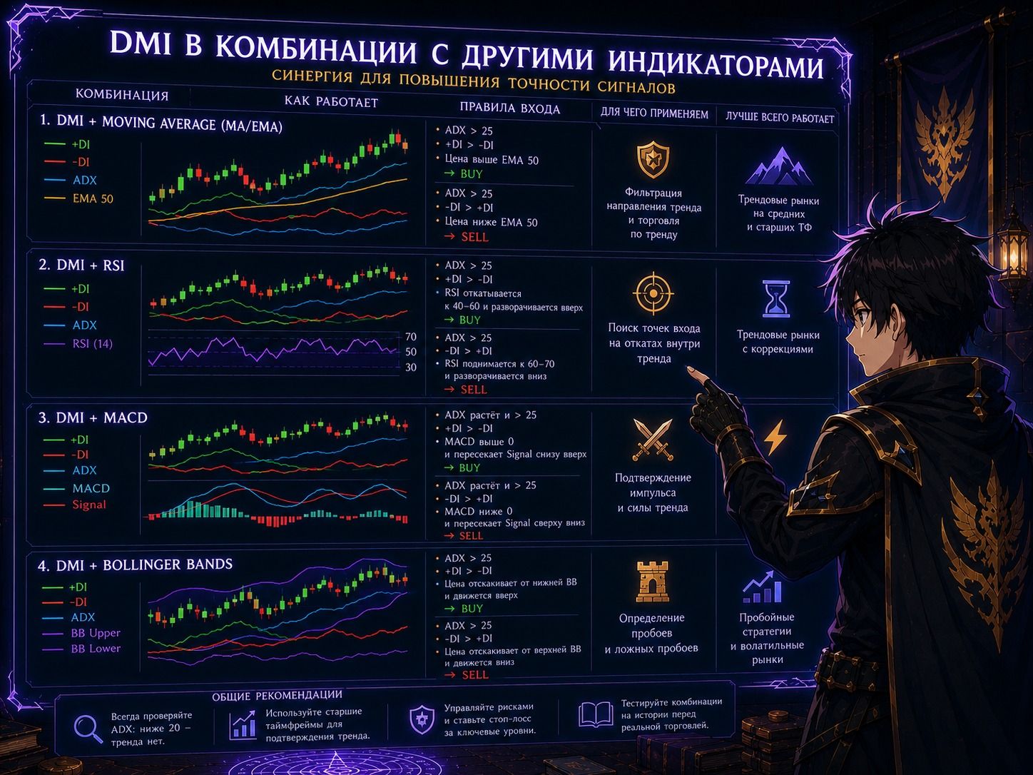 комбинации DMI