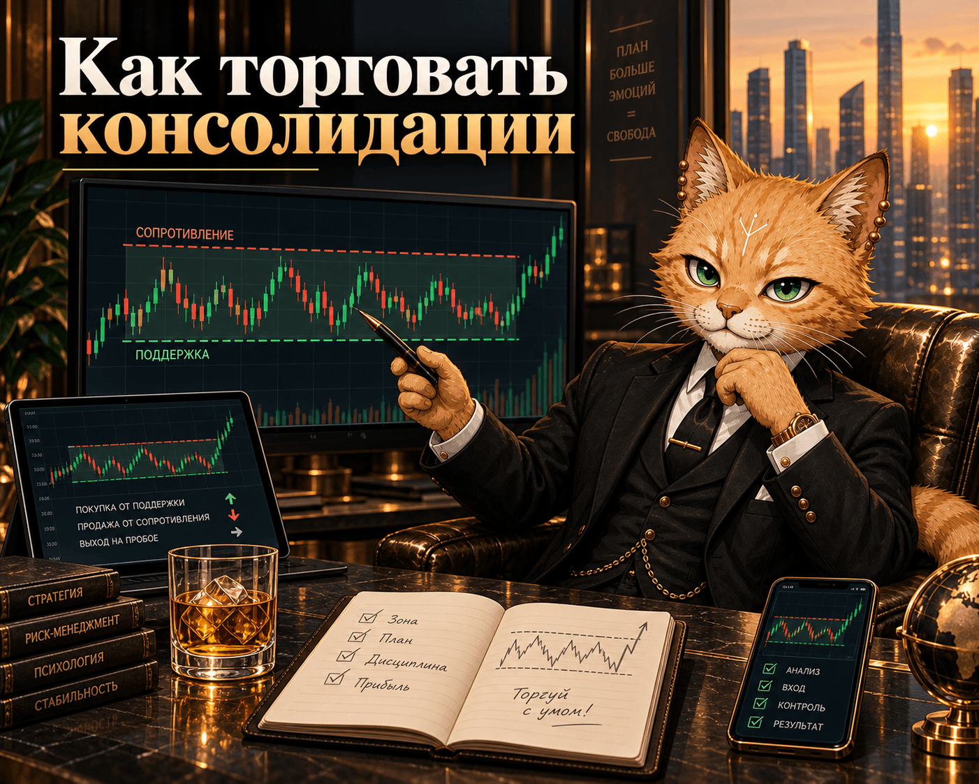 Как торговать консолидации