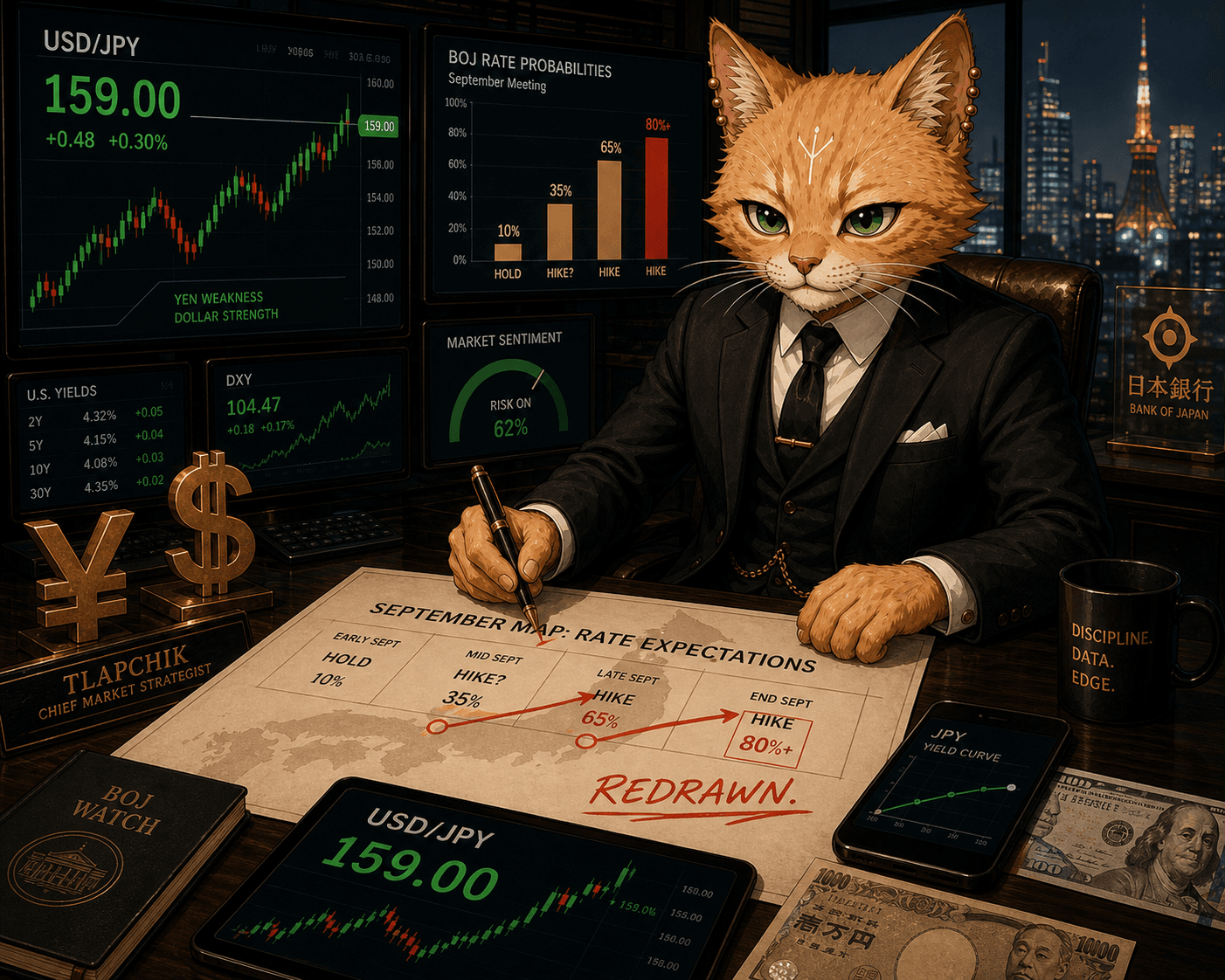 USD/JPY at 159: BOJ Rate Expectations Redraw the September Map